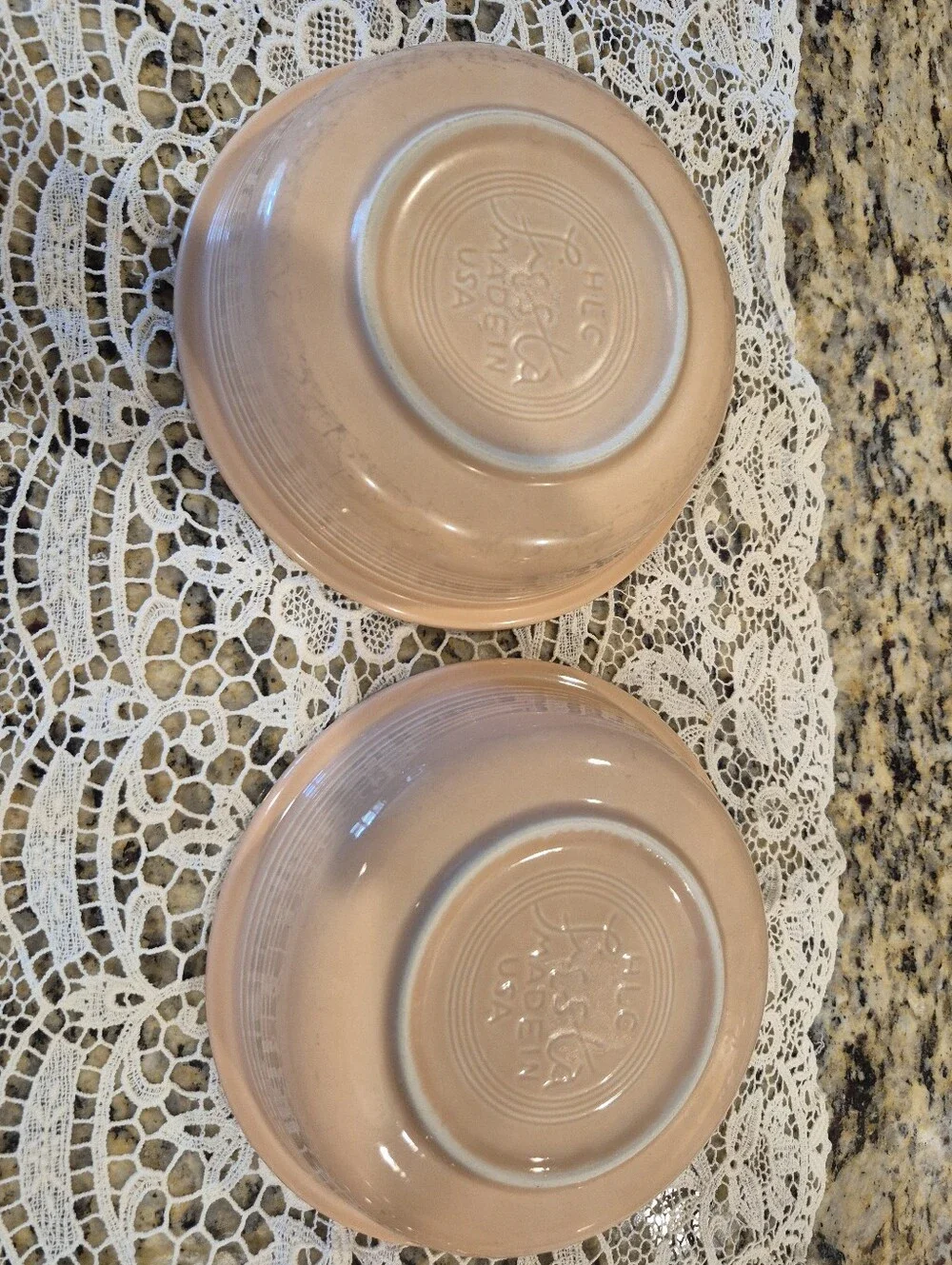Vintage Fieataware Peach Ceramic Serving Platter - Elegant Home Dining Platter